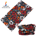 LINGSHANG moda cabelo bandana presente microfibra multifuncional bandana flor design bandana de tubo sem costura